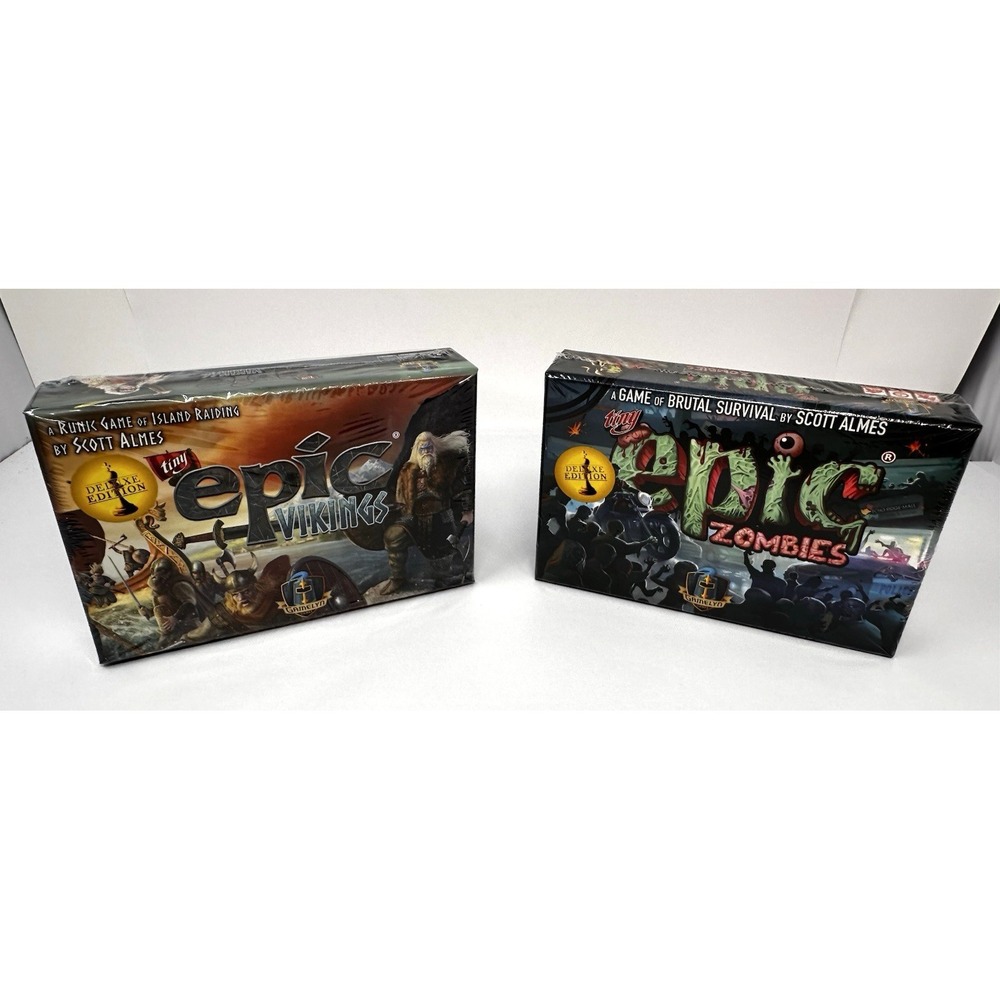 Lot of 2 Tiny Epic Games Tiny Epic Zombies & Vikings Deluxe Editions Gamelyn NEW